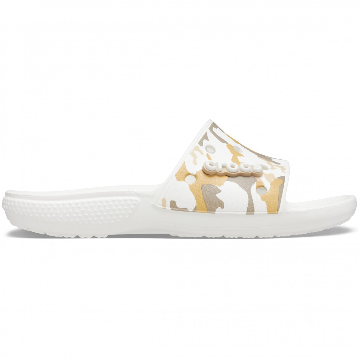 Papuci Classic Crocs Printed Camo Slide Alb - White/Multi - imagine 5